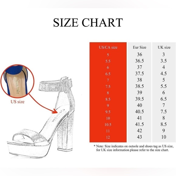 Dream Pairs Women's Hi-Lo High Heel Platform Pump Sandals Formal Heels 9.5 NEW - Picture 8 of 12